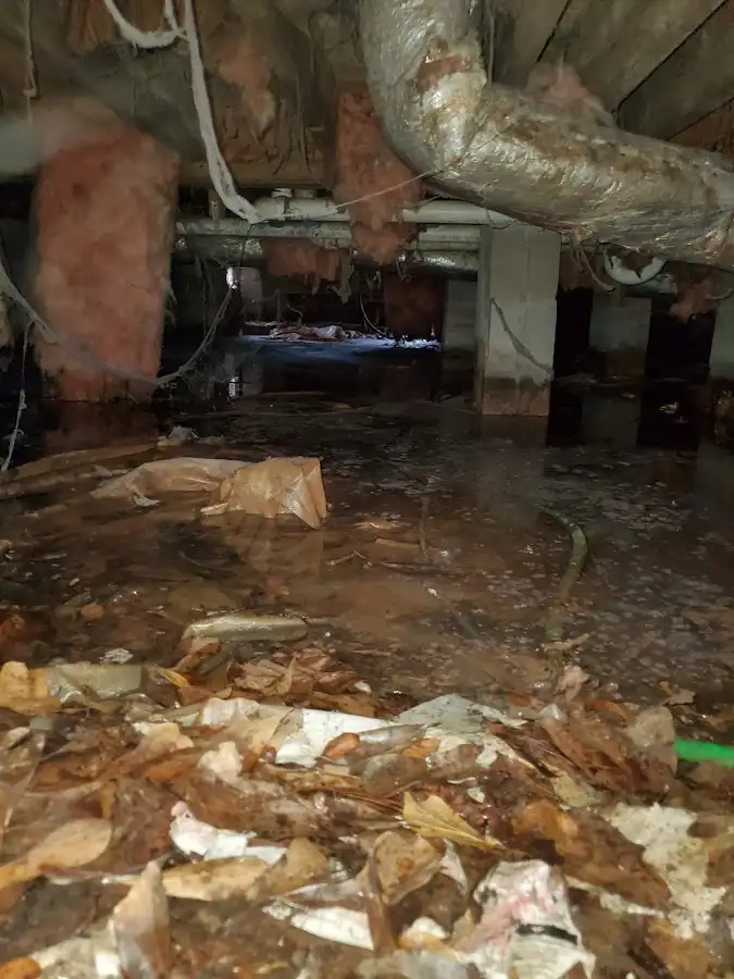 Crawl space flood assessment for Commercial Water Damage Restoration in Hooksett