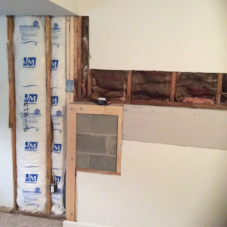 Wall insulation replacement during Structural Drying in Hooksett